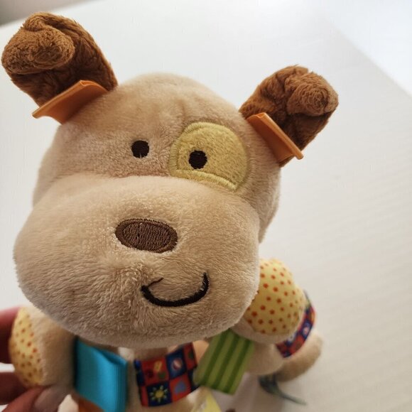 Taggies Early Years Puppy Dog Sensory Plush Baby Toy Bone Rattle Vibration - Picture 2 of 6